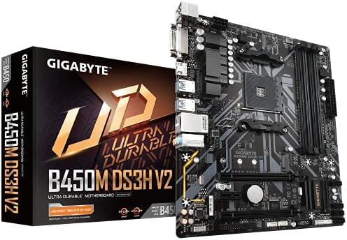 Placa Mãe Gigabyte B450M DS3H V2 (AM4/DDR4 3200MHz/HDMI/DisplayPort/M.2/USB 3.2) - 9MB45MSH2-00-10